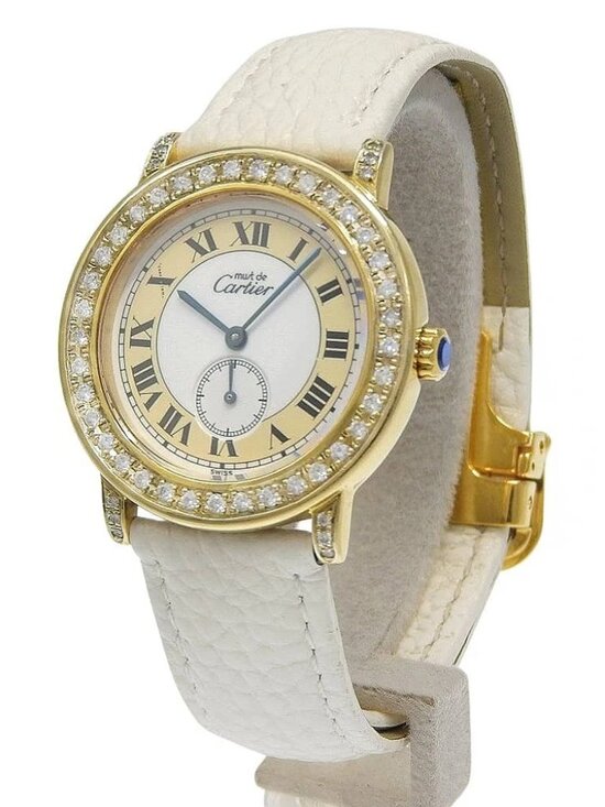 CARTIER Must Rondo Watches Aftermarket bezels WhiteDial Silver925/diamond/... main image 5